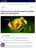 Ethereum Price Loses Key Support, Can Bulls Defend $4,300 Support?