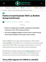 Hedera Could Explode 153% as Bullish Setup Confirmed - Crypto News Flash