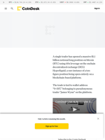 BTC Price Analysis: Traders Should Monitor This Billion-Dollar Bitcoin Trade From 'James Wynn'