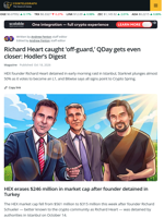 Richard Heart Caught ‘Off-Guard,’ QDay Gets Even Closer: Hodler’s Digest