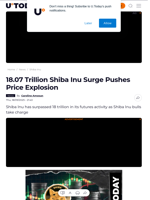 18.07 Trillion Shiba Inu Surge Pushes Price Explosion - U.Today