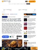 Support or Surrender? XRP Circles the Drain Near $1.85 – Markets and Prices Bitcoin News