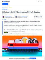 Pi Network Price Hits 7-Day Low Amid Market Sell-Off