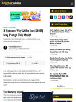 3 Reasons Why Shiba Inu (SHIB) May Plunge This Month