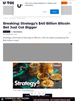 Breaking: Strategy's $40 Billion Bitcoin Bet Just Got Bigger