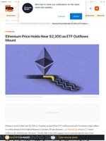 Ethereum Price Holds Near $2,300 as ETF Outflows Mount