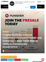 Crypto Analysts Choose Punisher Coin Over $TRUMP and Shiba Inu – Real Yield, Meme Utility & Community Governance | Live Bitcoin News