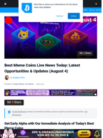 Live Best Meme Coins Updates Today: Memecore Breaks Out in Killer Price Pump, Doge Meme Coins Explode, and More...