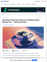 Bernstein Gives Bold Bitcoin Bear Market Prediction