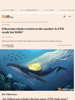 Ethereum whales return to the market: Is ETH ready for $10K? - AMBCrypto