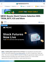 MEXC Boosts Stock Futures Selection With TRON, BITF, ICG and More