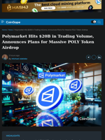 Polymarket Hits $20B in Trading Volume, Announces Plans for Massive POLY Token Airdrop