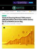 Tired of Chasing Memes? BitLemons ($BLEM) Offers Real Gains While Solaxy (SLX) & MEMEX Dream Big - Crypto News Flash