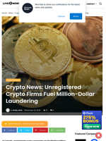 Crypto News: Unregistered Crypto Firms Fuel Million-Dollar Laundering | Live Bitcoin News