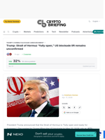 Trump: Strait of Hormuz 