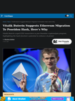 Vitalik Buterin Suggests Ethereum Migration To Poseidon Hash, Here’s Why