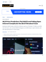 WLD Price Prediction: Flat MACD and Falling Open Interest Complicate the $0.57 Breakout Case - Blockchain.News