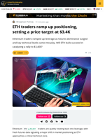 ETH Futures Surge Against BTC As Traders Eye $3.4K