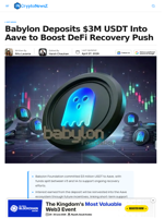 Babylon Deposits $3M USDT Into Aave to Boost DeFi Recovery