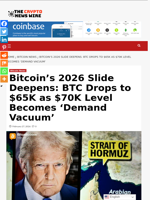 Bitcoin’s 2026 Slide Deepens: BTC Drops to $65K as $70K Level Becomes ‘Demand Vacuum’ - The Crypto News Wire