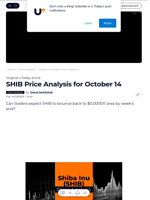 SHIB Price Analysis for October 14 - U.Today