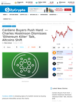 Cardano Buyers Push Hard  — Charles Hoskinson Dismisses 'Ethereum Killer' Talk, Altcoins Shift ⋆ ZyCrypto