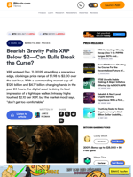 Bearish Gravity Pulls XRP Below $2—Can Bulls Break the Curse? – Markets and Prices Bitcoin News