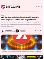 Avalanche (AVAX) To $150 In 2025? VanEck, Fusion Bull Catalysts