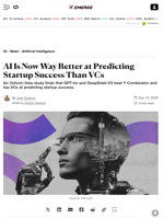 AI Is Now Way Better at Predicting Startup Success Than VCs - Decrypt