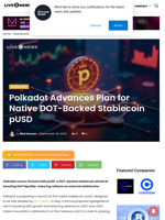 Polkadot Advances Plan for Native DOT-Backed Stablecoin pUSD | Live Bitcoin News