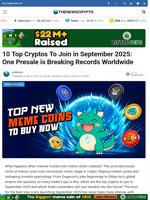 10 Top Cryptos To Join in September 2025: One Presale is Breaking Records Worldwide