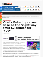 Vitalik Buterin praises Base as the ‘right way’ amid L2 sequencer ‘FUD’ - The Crypto News Wire