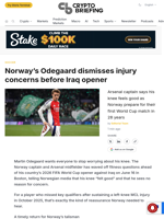 Norway's Odegaard dismisses injury concerns before Iraq opener