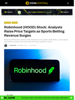 Robinhood (HOOD) Stock: Analysts Raise Price Targets as Sports Betting Revenue Surges - CoinCentral