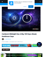 Cardano’s Midnight Has A Big 180 Days Ahead, Hoskinson Says