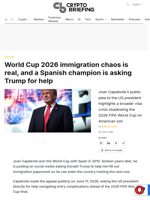 World Cup 2026 immigration chaos is real, and a Spanish champion is asking Trump for help