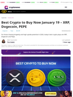 Best Crypto to Buy Jan 19: XRP, Dogecoin, and PEPE Top Picks