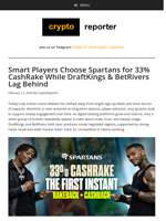 Smart Players Choose Spartans for 33% CashRake While DraftKings & BetRivers Lag Behind