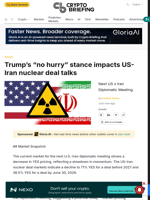 Trump's "no hurry" stance impacts US-Iran nuclear deal talks
