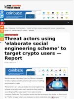 Threat actors using 'elaborate social engineering scheme' to target crypto users — Report - The Crypto News Wire