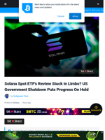 Solana Spot ETF's Review Stuck In Limbo? US Government Shutdown Puts Progress On Hold | Bitcoinist.com