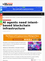 AI agents need intent-based blockchain infrastructure - The Crypto News Wire