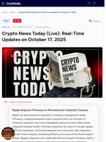 Crypto News Today (Live): Real-Time Updates on October 17, 2025