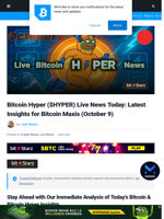 Live Bitcoin Hyper Updates Today: Bitcoin Price Prediction as Peter Brandt Forecasts Bitcoin Supercycle, Institutions Keep Buying Exposure, and More...
