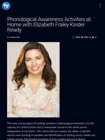 Phonological Awareness Activities at Home with Elizabeth Fraley Kinder Ready | Visionary Financial