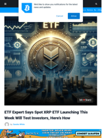 ETF Expert Says Spot XRP ETF Launching This Week Will Test Investors, Here’s How | Bitcoinist.com