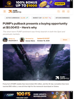 PUMP's pullback presents a buying opportunity at $0.00413 - Here's why - AMBCrypto