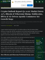 Crypto Outlook Report Q1 2026: Market Down 20%, Bitcoin & Ethereum Slump, Stablecoins, RWAs & AI-Driven Agentic Commerce Set Growth Stage | CoinGape
