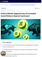 Solana Whales Aggressively Accumulate Amid Midterm Bearish Sentiment