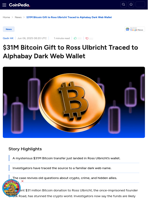 Bitcoin Mixers Used to Send $31M to Ross Ulbricht, Says ZachXBT